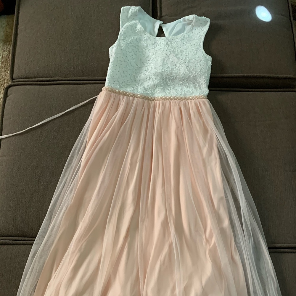 White and pink dress